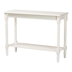 Baxton Studio Bayard Console Table with Bobbin Legs - Spindle Leg Accent Table with Shelf, Cottage Farmhouse Entryway or Living Room Furniture